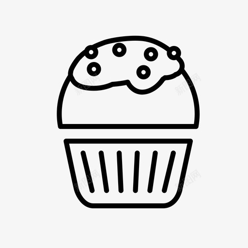 松饼早餐纸杯蛋糕图标svg_新图网 https://ixintu.com 早餐 松饼 法式 法式咖啡馆 纸杯蛋糕 食物