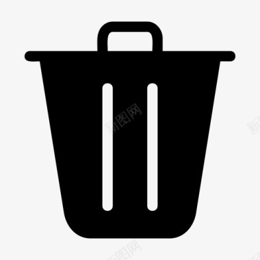 垃圾垃圾桶罐头图标图标