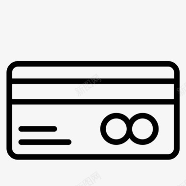 信用卡无现金借记卡图标图标