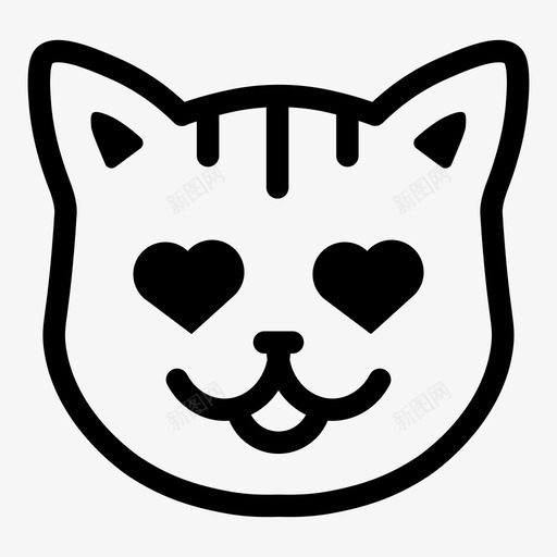 猫爱动物关怀图标svg_新图网 https://ixintu.com 关怀 动物 宠物 拉卡猫 猫 猫爱