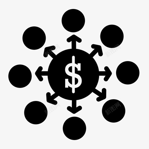 资金分配审计业务图标svg_新图网 https://ixintu.com 业务 审计 财务 资金分配 连接 项目管理图标坚实