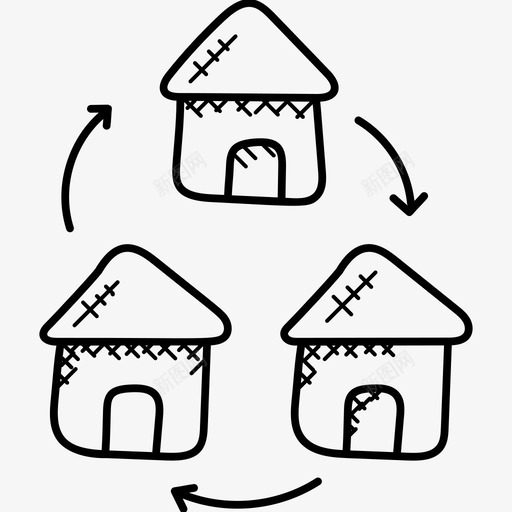 住房计划社区公共住房图标svg_新图网 https://ixintu.com 住房计划 公共住房 房地产 房地产涂鸦图标 社区