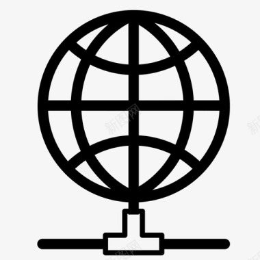 全球网络连接数据图标图标