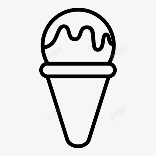 冰淇淋食物糖图标svg_新图网 https://ixintu.com 冰淇淋 夏天 糖 食物