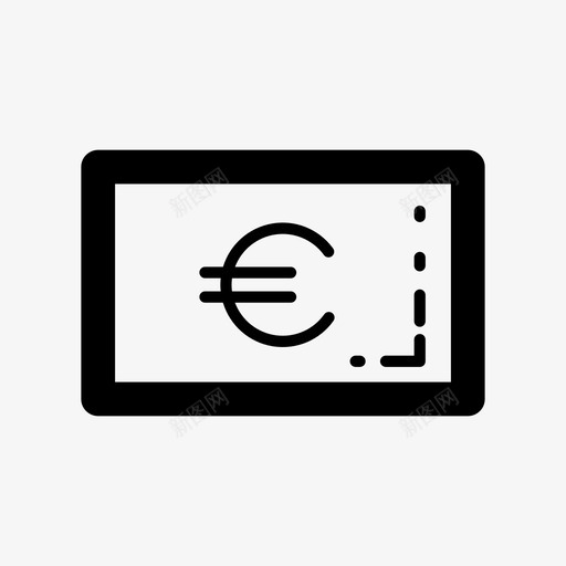 欧元货币票据欧元图标svg_新图网 https://ixintu.com 富人 支付 欧元 欧元货币 票据 纸币 网店