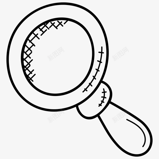 放大镜侦探镜搜索工具图标svg_新图网 https://ixintu.com 侦探镜 搜索工具 放大镜 项目管理涂鸦图标