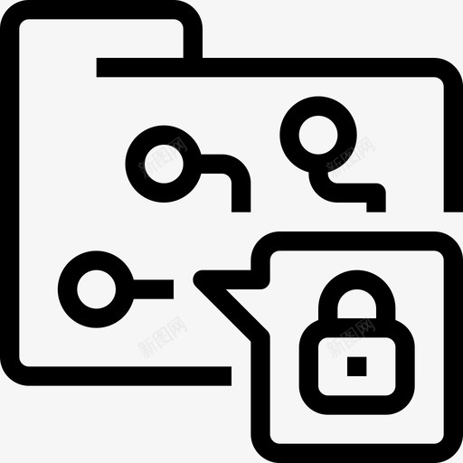 数据安全文件夹保护图标svg_新图网 https://ixintu.com 保护 安全 数据安全 文件夹