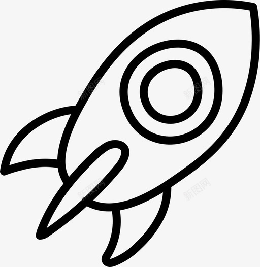 火箭助推太空图标svg_新图网 https://ixintu.com 创业 助推 商业和金融手绘图标 太空 宇宙飞船 火箭