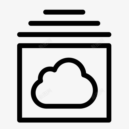 云应用打开图标svg_新图网 https://ixintu.com 下载 云应用 打开 线图标汽车