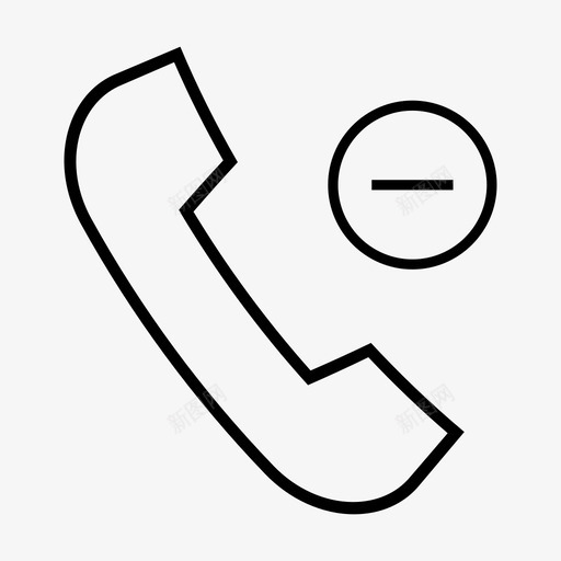 未接电话呼叫错误图标svg_新图网 https://ixintu.com 呼叫 拒绝 未接电话 错误
