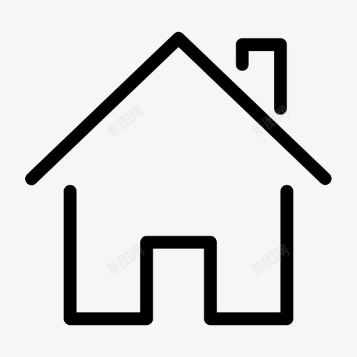 属性主页房子图标svg_新图网 https://ixintu.com 2000个简单的线图标 主页 属性 房地产 房子