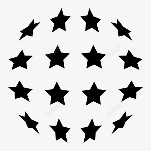星星刷子充气图标svg_新图网 https://ixintu.com 充气 刷子 图案 星星 瓷砖