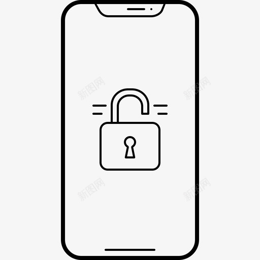 解锁手机不安全iphone图标svg_新图网 https://ixintu.com iphone 不安全 解锁手机