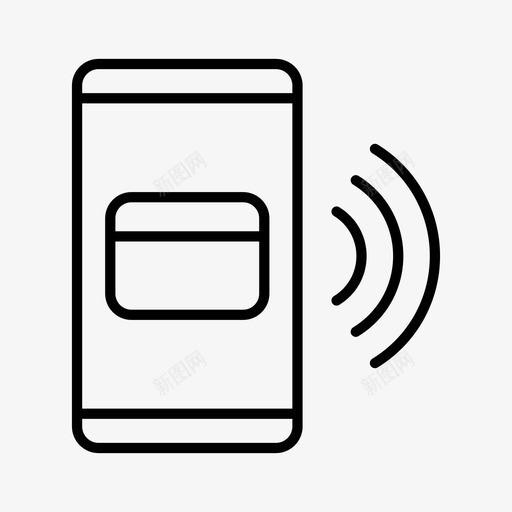 nfc通信手机图标svg_新图网 https://ixintu.com nfc 手机 科技 通信
