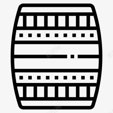 橡木桶啤酒坦克图标图标