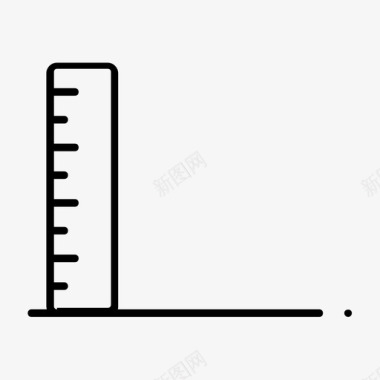 尺子固定字形图标图标