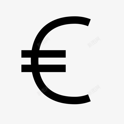 欧元货币世界货币图标svg_新图网 https://ixintu.com 世界货币 欧元 货币