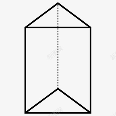 棱镜直立几何学图标图标