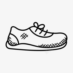 运动鞋涂鸦运动鞋鞋类跑鞋图标高清图片