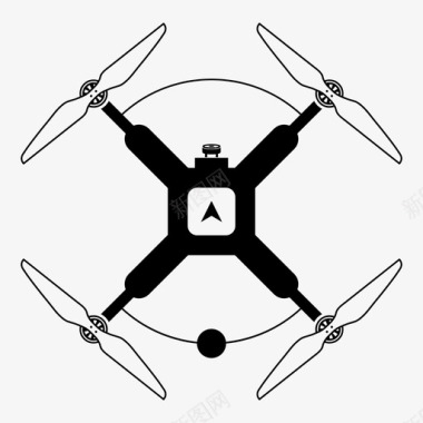 训练四旋翼机无人机飞行图标图标
