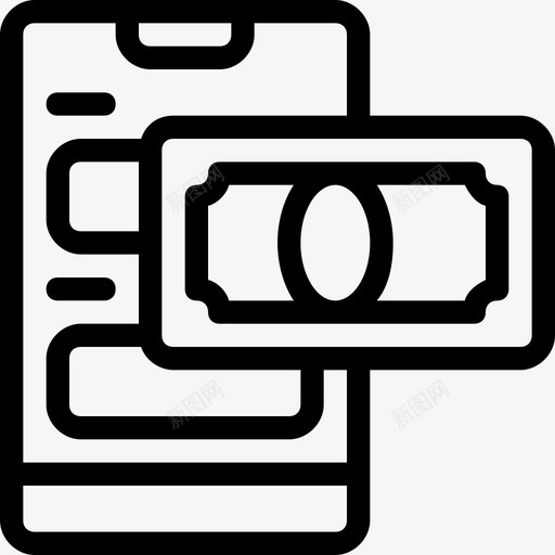 移动转账货币在线图标svg_新图网 https://ixintu.com 在线 支付 移动转账 货币