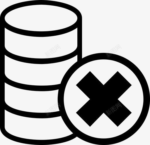 删除数据库计算机数据库图标svg_新图网 https://ixintu.com 删除数据 删除数据库 数据库 计算机