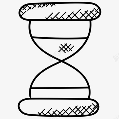 沙漏古代计时器鸡蛋计时器图标图标