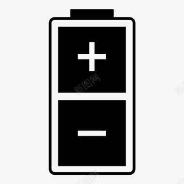 蓄电池充电负极图标图标