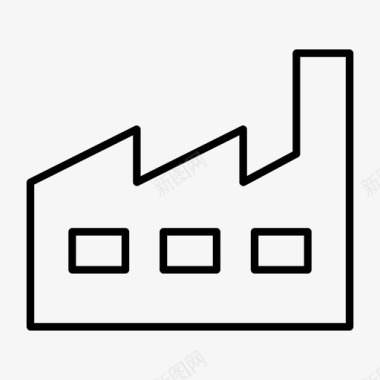 工厂制造厂房图标图标