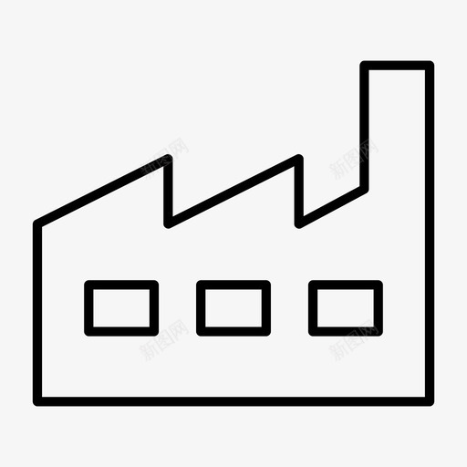 工厂制造厂房图标svg_新图网 https://ixintu.com 制造 厂房 工业工厂 工厂