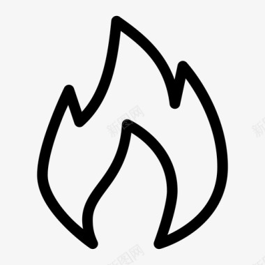 火灾燃烧危险图标图标