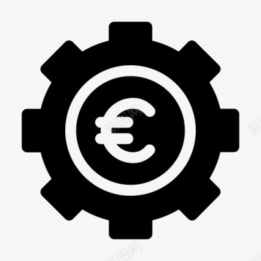 资金管理欧元收入图标图标