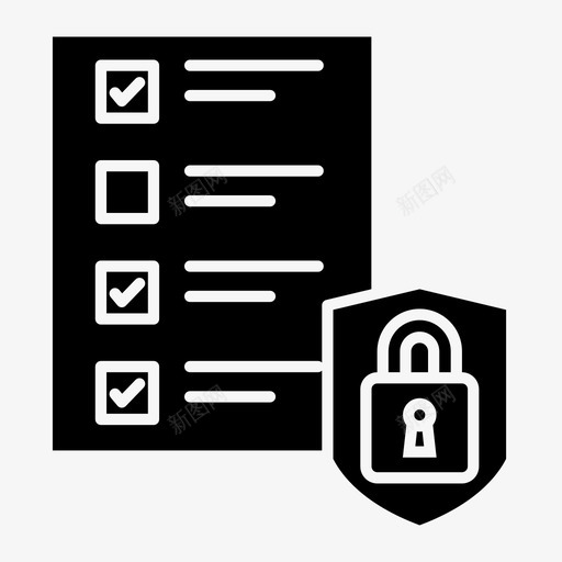 数据安全文件互联网图标svg_新图网 https://ixintu.com 互联网 保护 安全 数据安全 文件 项目管理图标实心