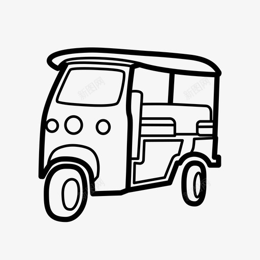 tuktuk泰国车辆图标svg_新图网 https://ixintu.com tuktuk 泰国 车辆