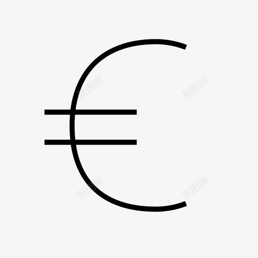 欧元货币世界货币图标svg_新图网 https://ixintu.com 世界货币 欧元 货币