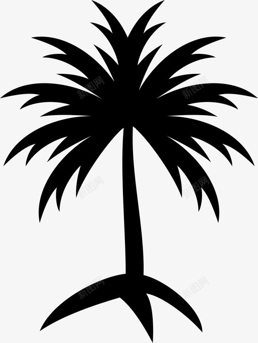棕榈树叶子植物图标svg_新图网 https://ixintu.com 叶子 棕榈树 植物