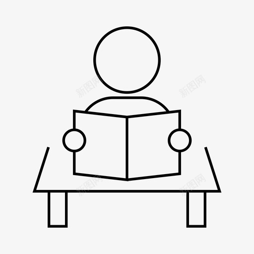 学生大学学习图标svg_新图网 https://ixintu.com 大学 学习 学生 教育 阅读