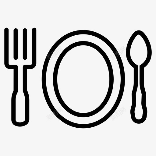 餐食叉子菜单图标svg_新图网 https://ixintu.com 勺子 叉子 机场服务 菜单 餐厅 餐食