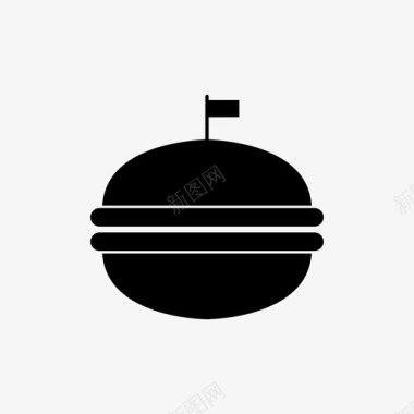 汉堡食物午餐图标图标