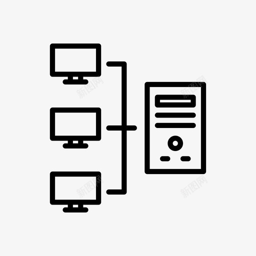 计算机网络数据库互联网图标svg_新图网 https://ixintu.com 互联网 商业图标 数据库 服务器 计算机网络