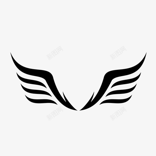 翅膀鸟的翅膀飞翔图标svg_新图网 https://ixintu.com 有翅膀 翅膀 自由 飞翔 鸟的翅膀