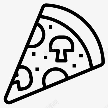 披萨意大利切片图标图标