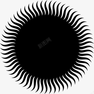 太阳炎热夏天图标图标