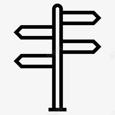 路标购物图标图标