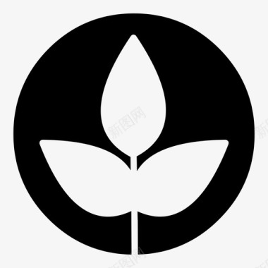 生态标签叶子自然图标图标