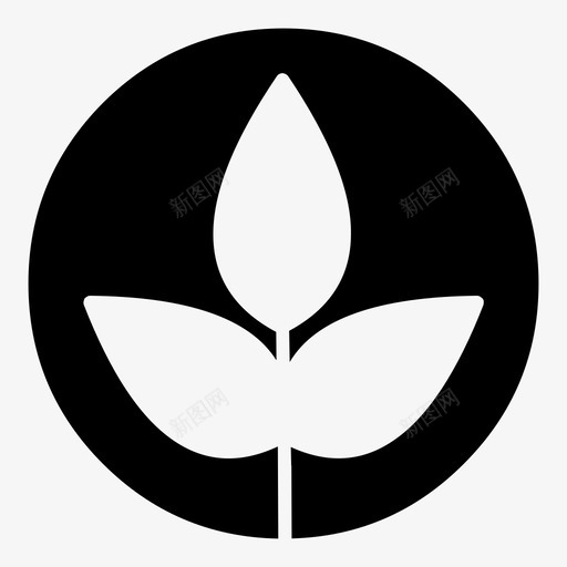 生态标签叶子自然图标svg_新图网 https://ixintu.com 叶子 生态叶子 生态标签 自然