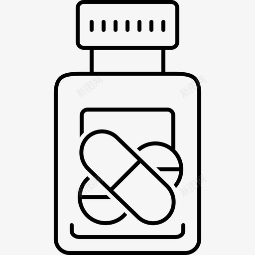 药品抗生素药瓶图标svg_新图网 https://ixintu.com 抗生素 药品 药片 药瓶
