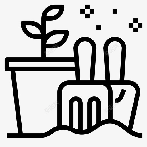 种子种植花园种植图标svg_新图网 https://ixintu.com 夏季 盆栽 种子种植 种植 花园