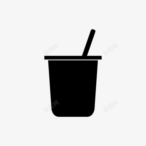 酸奶容器食物图标svg_新图网 https://ixintu.com 勺子 容器 酸奶 零食 食物
