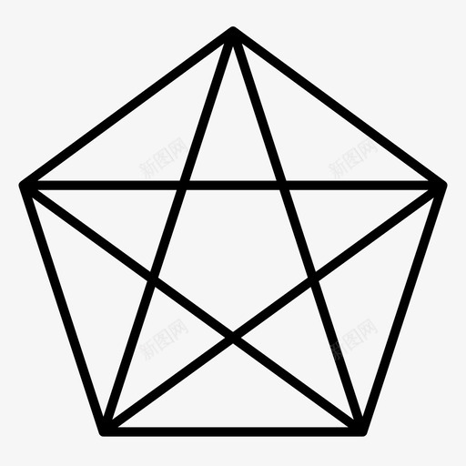 五角星星星神圣的几何学图标svg_新图网 https://ixintu.com 五角星 星星 神圣的几何学